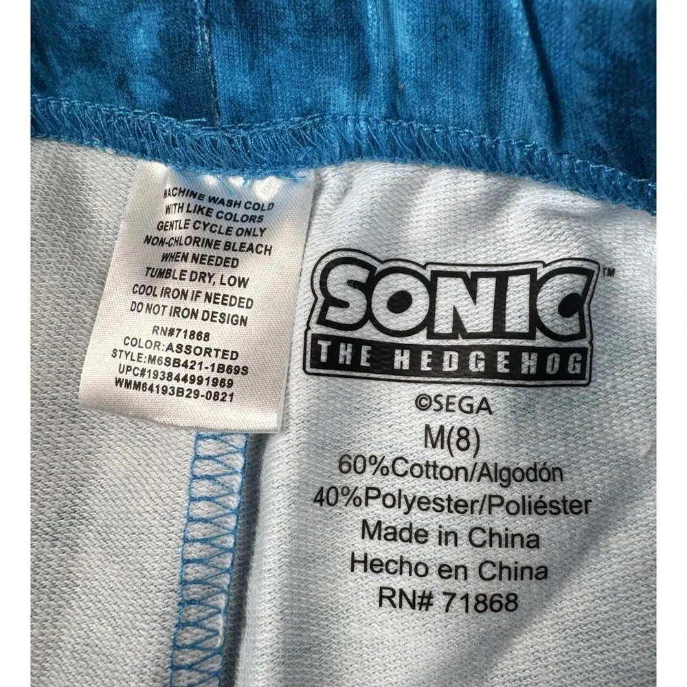 NEW Sonic The Hedgehog Sega Boys Sweat Shorts Casual‎ Medium 8